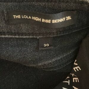 Denim Forum, “the Lola high rise.” Jeans